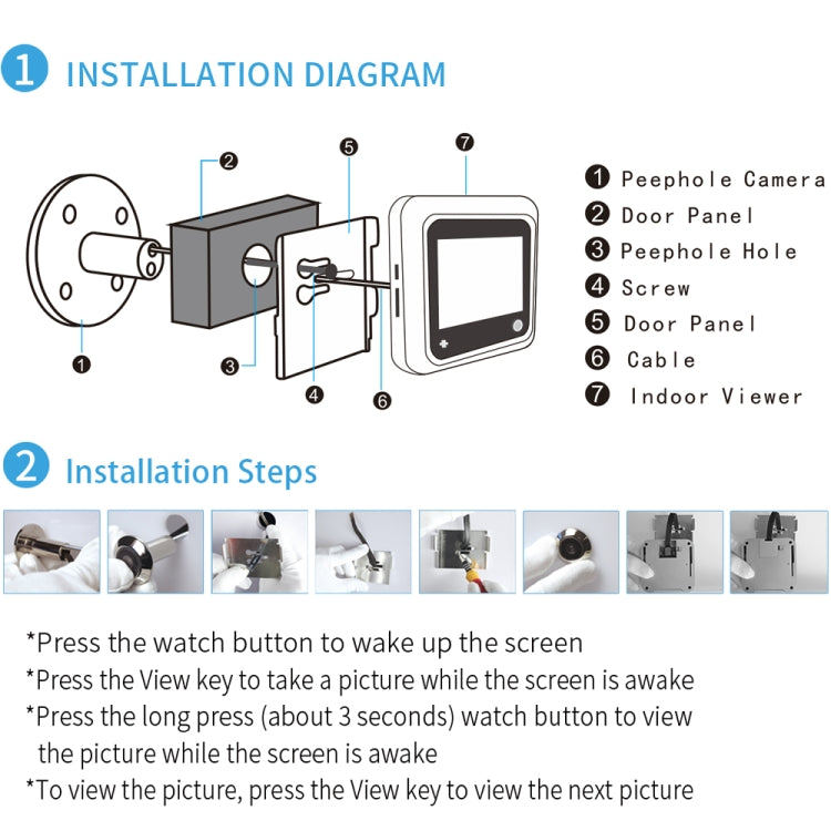 X5 2.4 inch Screen 2.0MP Security Camera No Disturb Peephole Viewer, Support TF Card, X5 X5 2.4 inch Screen 2.0MP Security Camera No Disturb Peephole Viewer, Support TF Card, X5